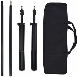 vidaXL Cámaras Y Objetivos-Set de estudio fotográfico con telón de fondo e iluminación softbox