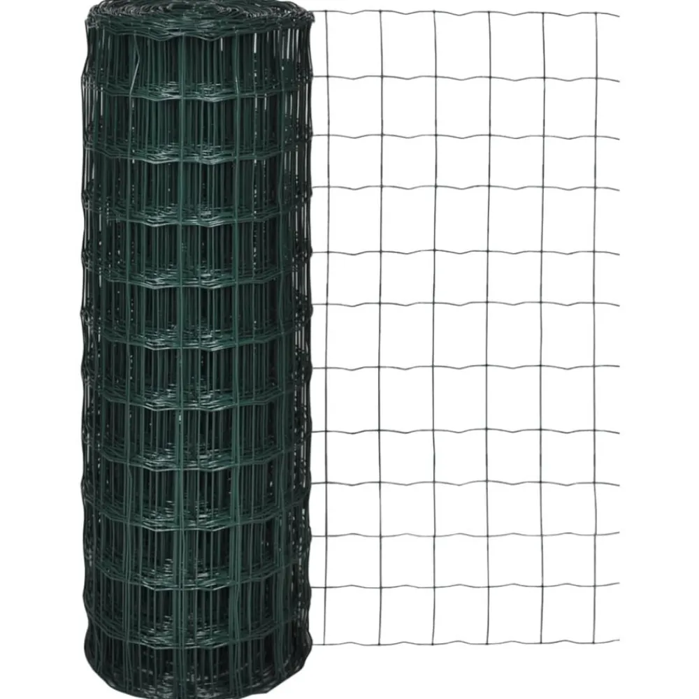 vidaXL Set de euro valla acero 10x0,8 m Verde Best