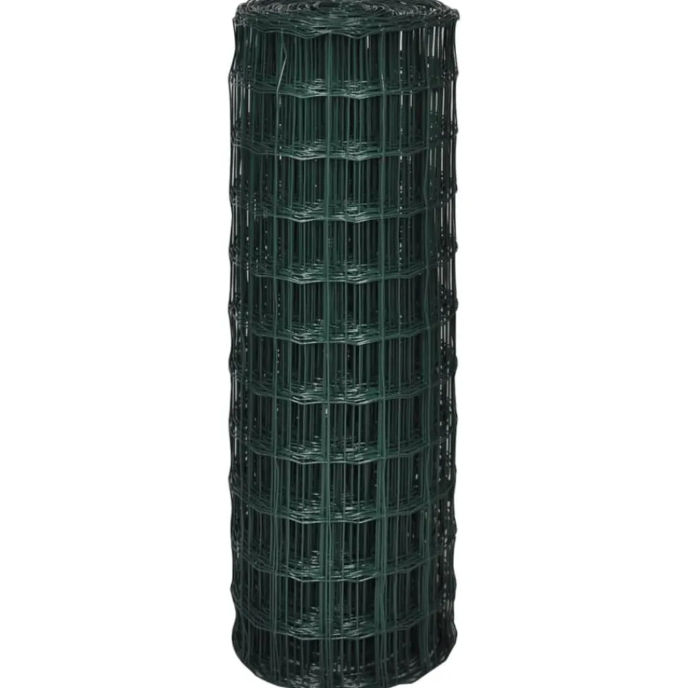 vidaXL Set de euro valla acero 10x0,8 m Verde Best