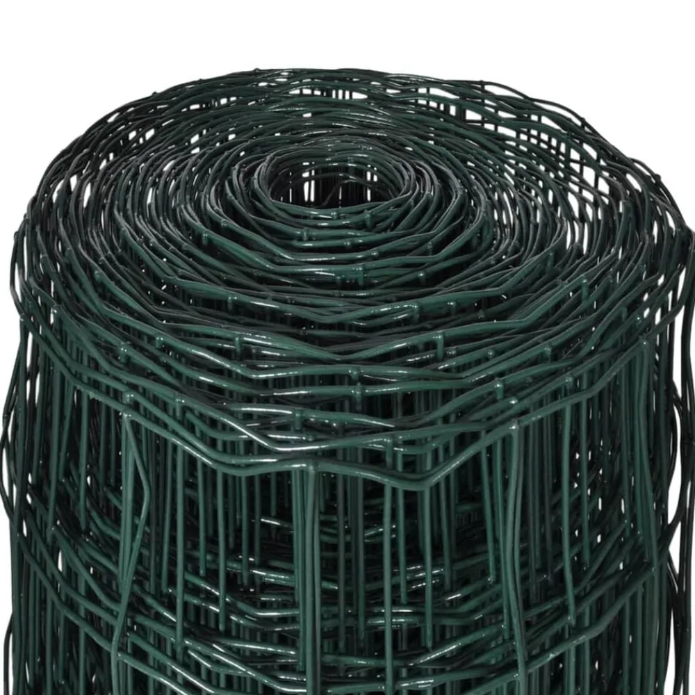 vidaXL Set de euro valla acero 10x0,8 m Verde Best