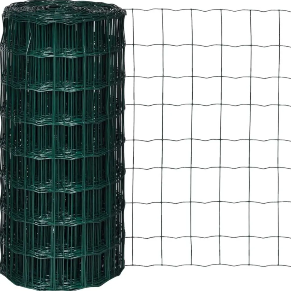 vidaXL Set de euro valla acero 10x0,8 m Verde Best