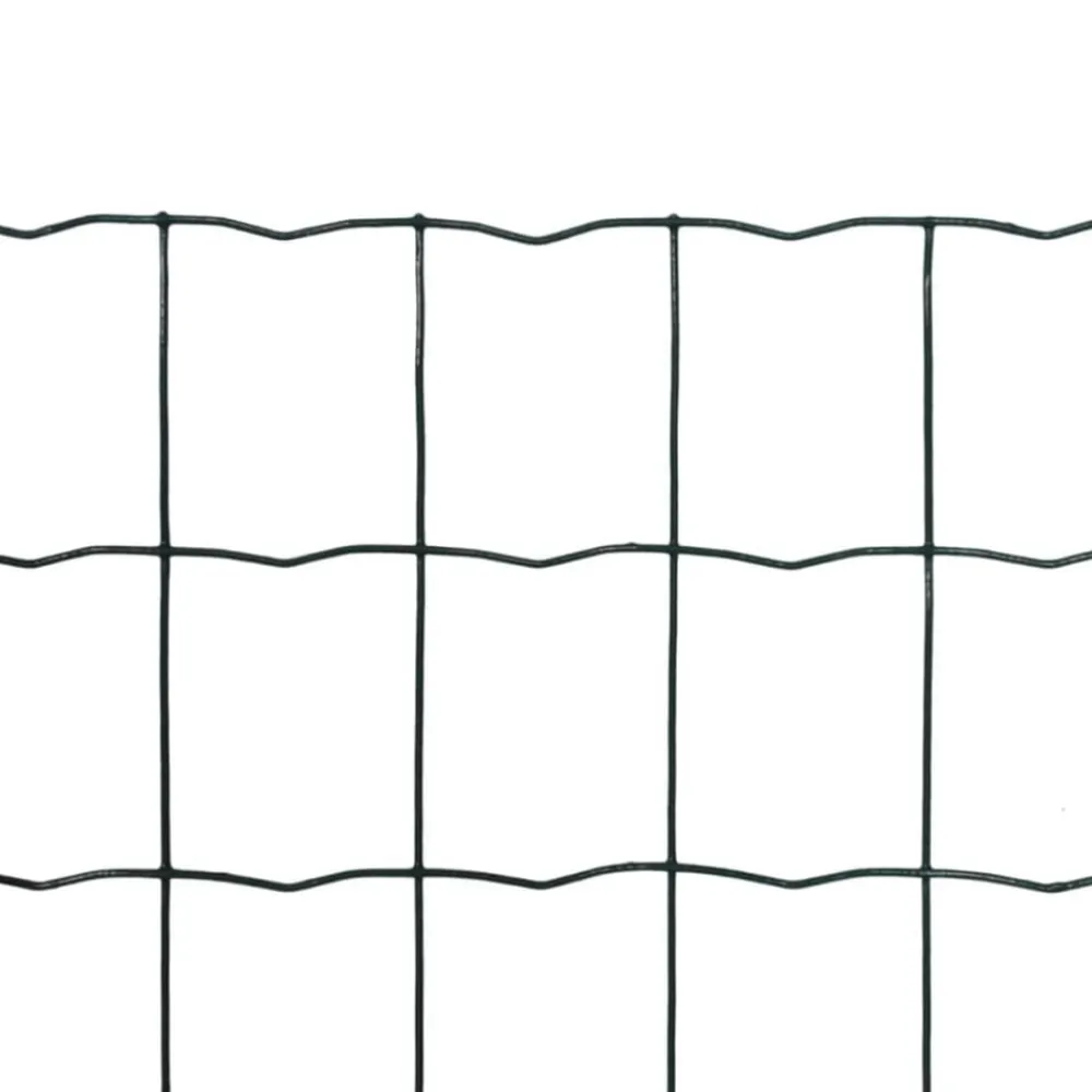 vidaXL Set de euro valla acero 10x0,8 m Verde Best