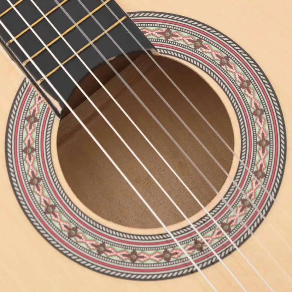 vidaXL Set de guitarra acústica 12 piezas con cutaway 6 cuerdas 38" Marrón claro Hot