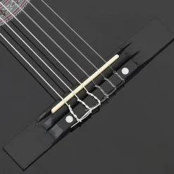 vidaXL Set de guitarra clásica occidental 12 pzas 6 cuerdas negra 38
