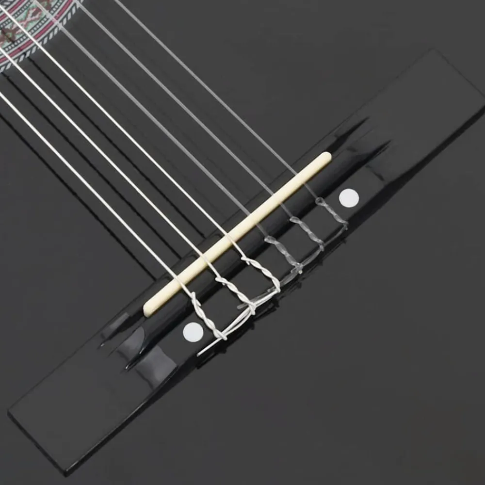 vidaXL Set de guitarra clásica occidental 12 pzas 6 cuerdas negra 38" Negro Discount