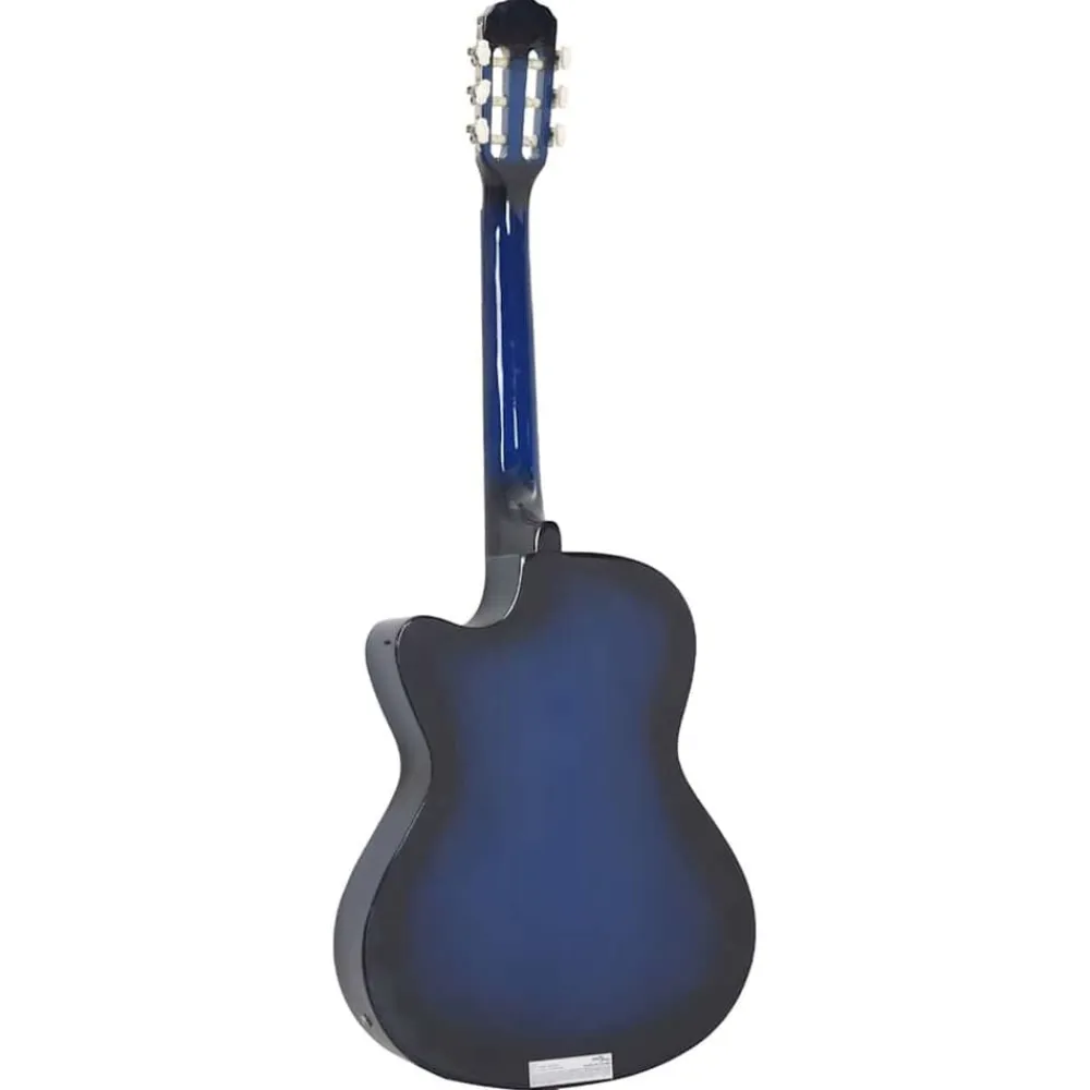 vidaXL Set de guitarra occidental 12 pzas ecualizador y 6 cuerdas Azul Outlet