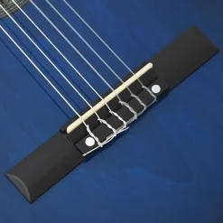 vidaXL Set de guitarra occidental 12 pzas ecualizador y 6 cuerdas Azul Outlet
