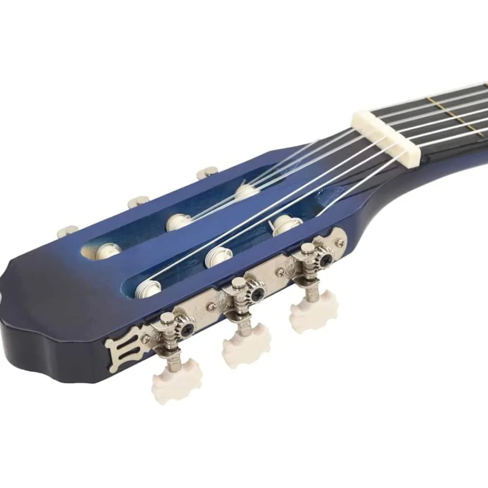 vidaXL Set de guitarra occidental 12 pzas ecualizador y 6 cuerdas Azul Outlet
