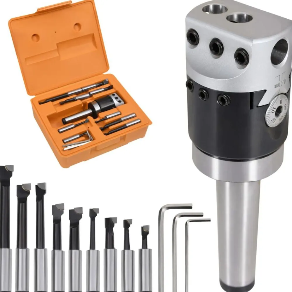 vidaXL Herramientas-Set de herramientas perforación 15 pzas cabezal 50mm MT3-F1-12