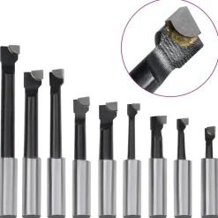 vidaXL Herramientas-Set de herramientas perforación 15 pzas cabezal 50mm MT3-F1-12