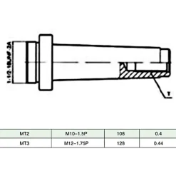 vidaXL Herramientas-Set de herramientas perforación 15 pzas cabezal 50mm MT3-F1-12