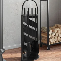 vidaXL Set de herramientas para chimenea 5 pzas acero 23x15x66 cm Sale
