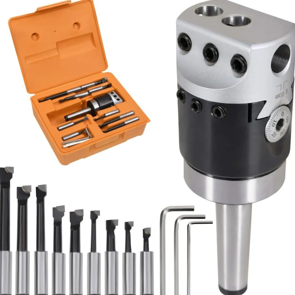 vidaXL Herramientas-Set de herramientas perforación 15 pzas cabezal 50mm MT2-F1-12