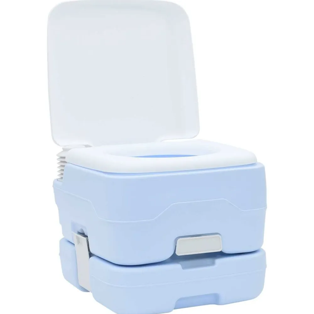 vidaXL Actividades Al Aire Libre-Set de Inodoro para Camping 2 pcs Azul y