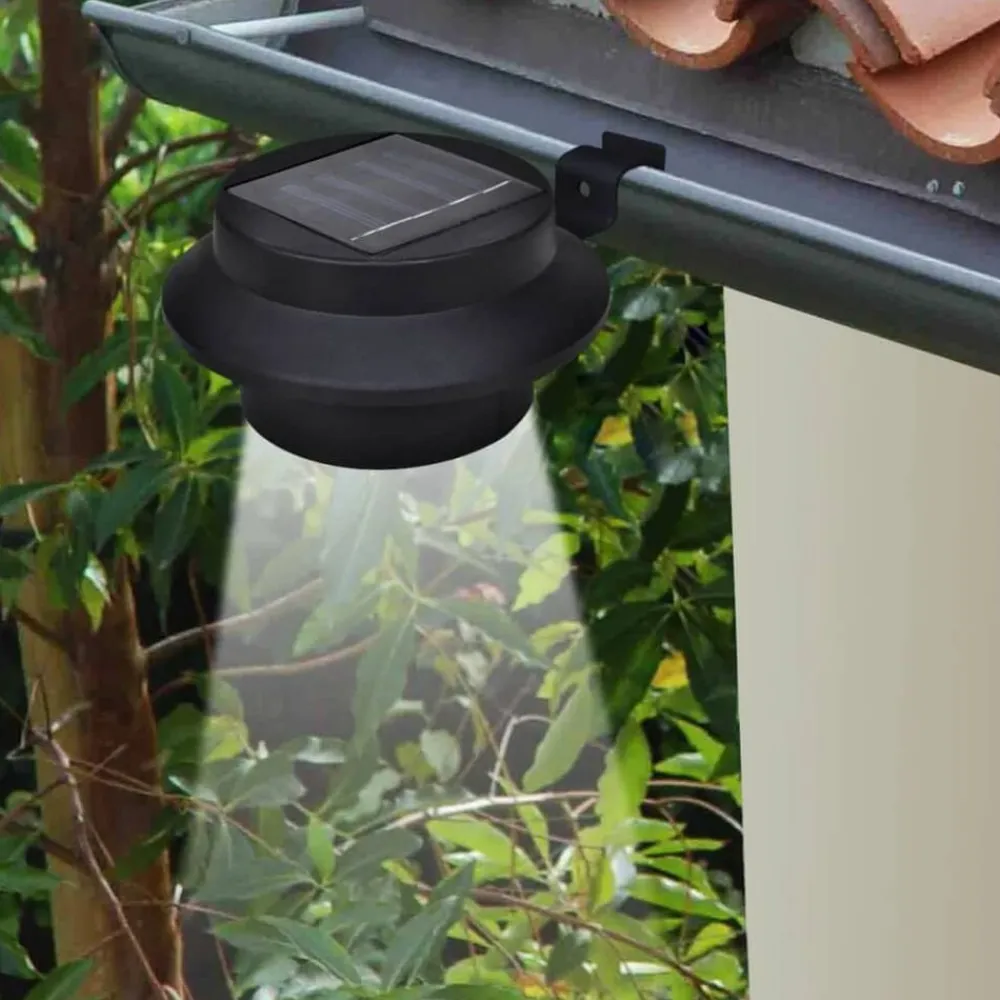 vidaXL Iluminación-Set de lámparas solares de exterior para valla 6 piezas
