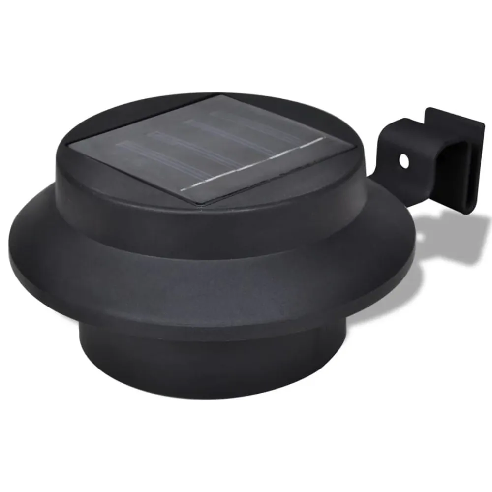 vidaXL Iluminación-Set de lámparas solares de exterior para valla 6 piezas