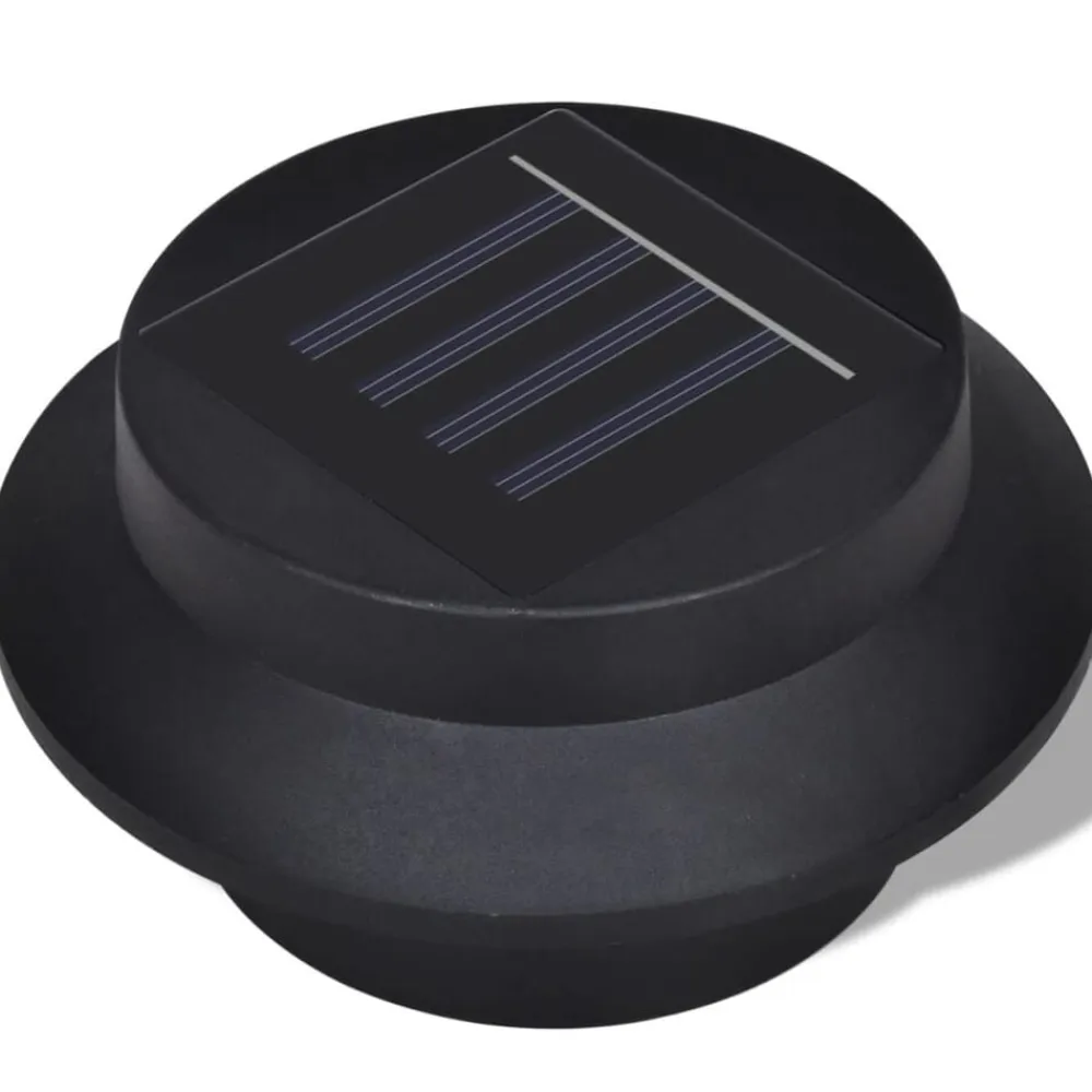 vidaXL Iluminación-Set de lámparas solares de exterior para valla 6 piezas