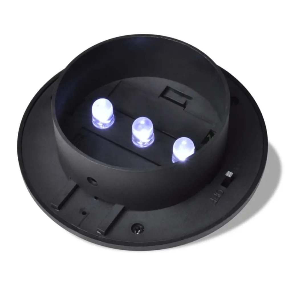 vidaXL Iluminación-Set de lámparas solares de exterior para valla 6 piezas