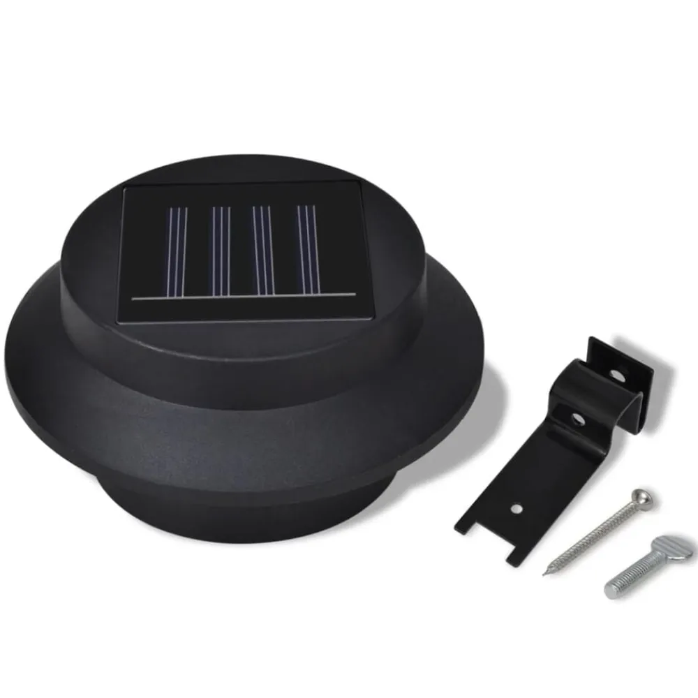 vidaXL Iluminación-Set de lámparas solares de exterior para valla 6 piezas