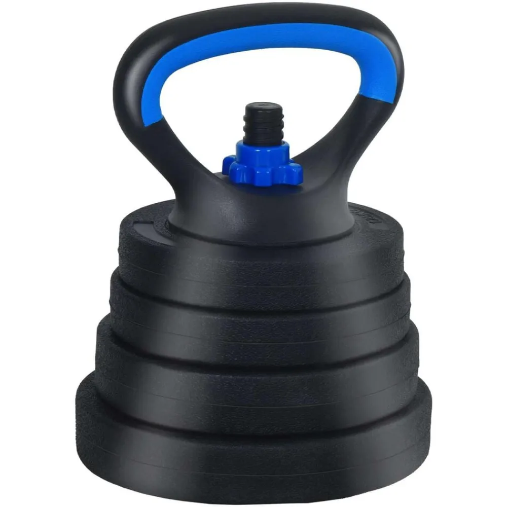 vidaXL Fitness Y Musculación-Set de Mancuernas, Barra y Kettlebell 4 en 1 30kg 30kg