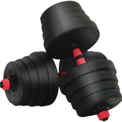 vidaXL Fitness Y Musculación-Set de Mancuernas, Barra y Kettlebell 4 en 1 30kg 30kg