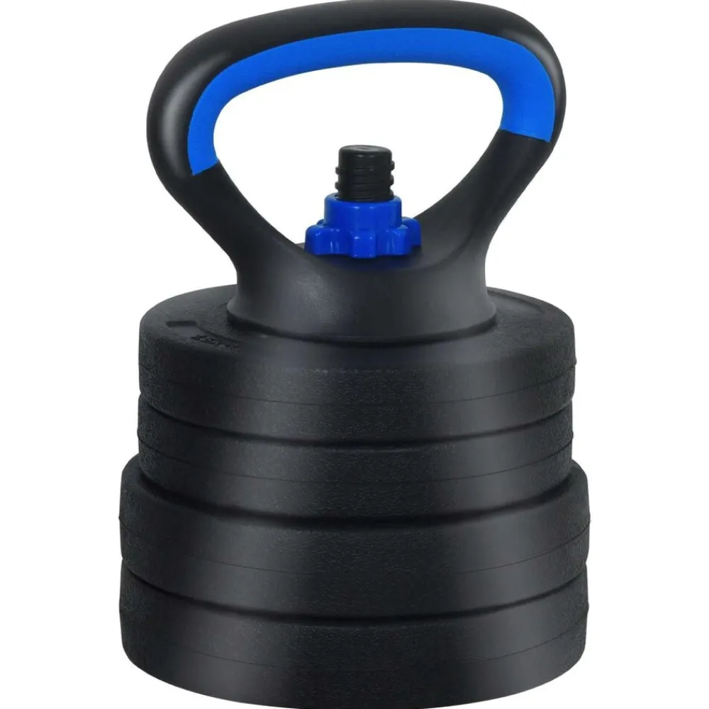 vidaXL Set de Mancuernas, Barra y Kettlebell 4 en 1 20kg 20kg Negro y azul Sale