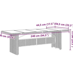 vidaXL Muebles De Jardín-Set de mesa y sillas de jardín 11 pzs y cojines ratán PE marrón