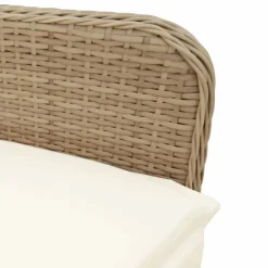 vidaXL Set de mesa y sillas de jardín 11 pzas y cojines ratán PE Beige Hot