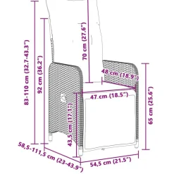 vidaXL Set de mesa y sillas de jardín 11 pzas y cojines ratán PE Beige Hot
