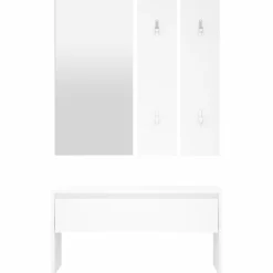 vidaXL Bancos-Set de muebles de recibidor madera contrachapada roble ahumado