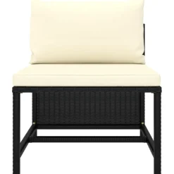 vidaXL Muebles De Jardín-Set de muebles de jardín 6 pzas y cojines ratán sintético