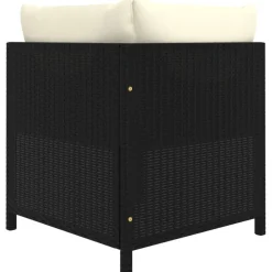 vidaXL Muebles De Jardín-Set de muebles de jardín 6 pzas y cojines ratán sintético
