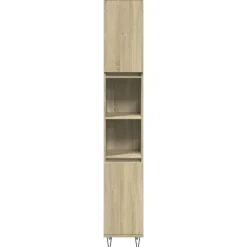 vidaXL Conjuntos De Muebles-Set de muebles de baño 3 pzas madera contrachapada