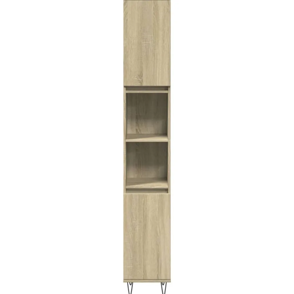 vidaXL Conjuntos De Muebles-Set de muebles de baño 3 pzas madera contrachapada