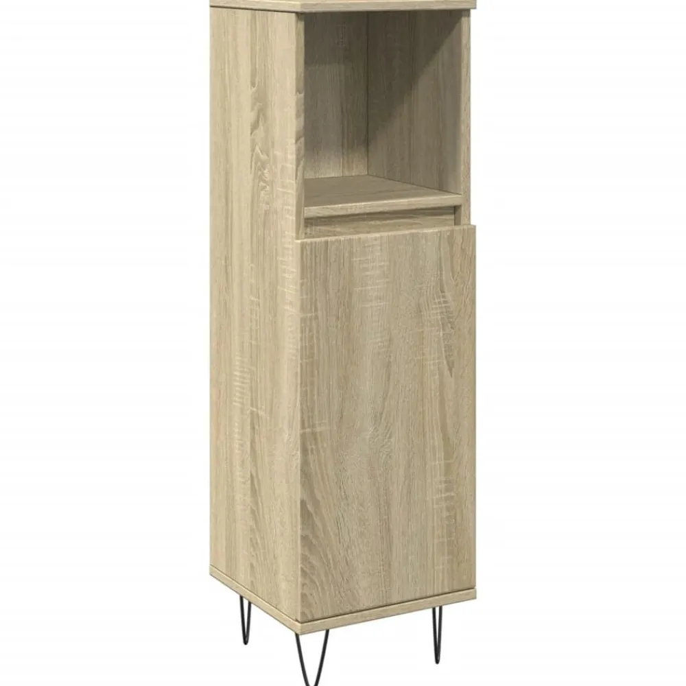 vidaXL Conjuntos De Muebles-Set de muebles de baño 3 pzas madera contrachapada