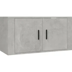 vidaXL Muebles Tv-Set de muebles de TV 2 pzas madera contrachapada gris hormigón