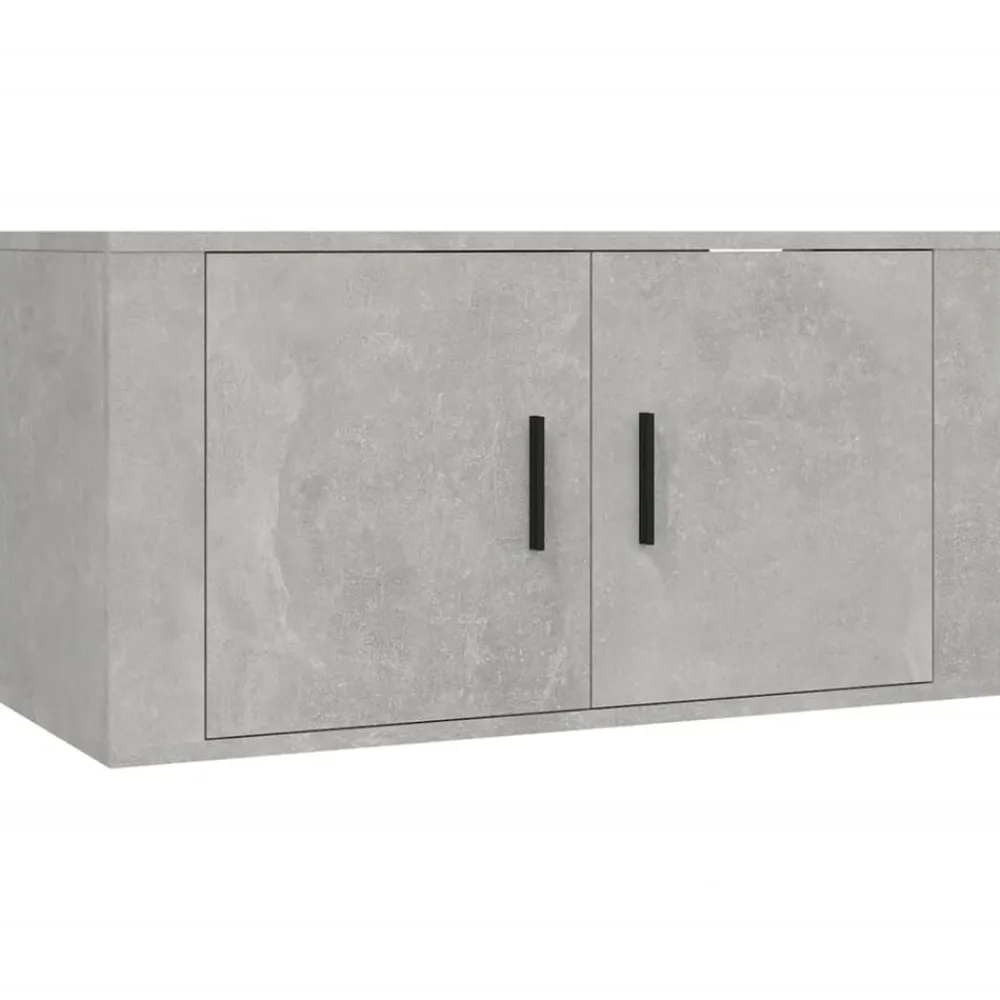 vidaXL Muebles Tv-Set de muebles de TV 2 pzas madera contrachapada gris hormigón
