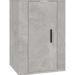 vidaXL Muebles Tv-Set de muebles de TV 2 pzas madera contrachapada gris hormigón