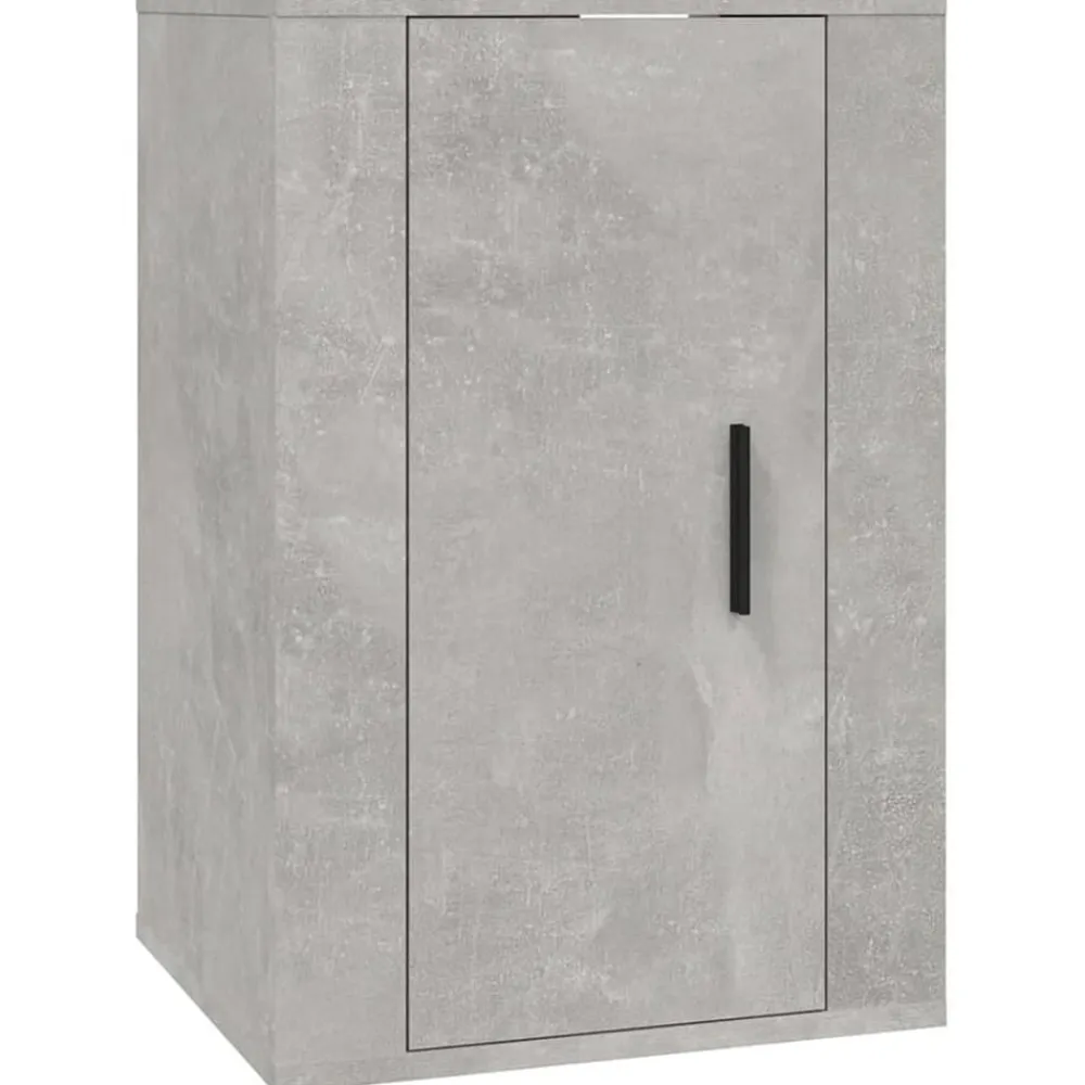 vidaXL Muebles Tv-Set de muebles de TV 2 pzas madera contrachapada gris hormigón