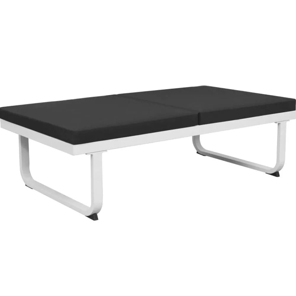 vidaXL Muebles De Jardín-Set de muebles de jardín 5 piezas textilene aluminio negro