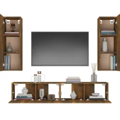 vidaXL Muebles Tv-Set de muebles de TV 4 pzas madera contrachapada