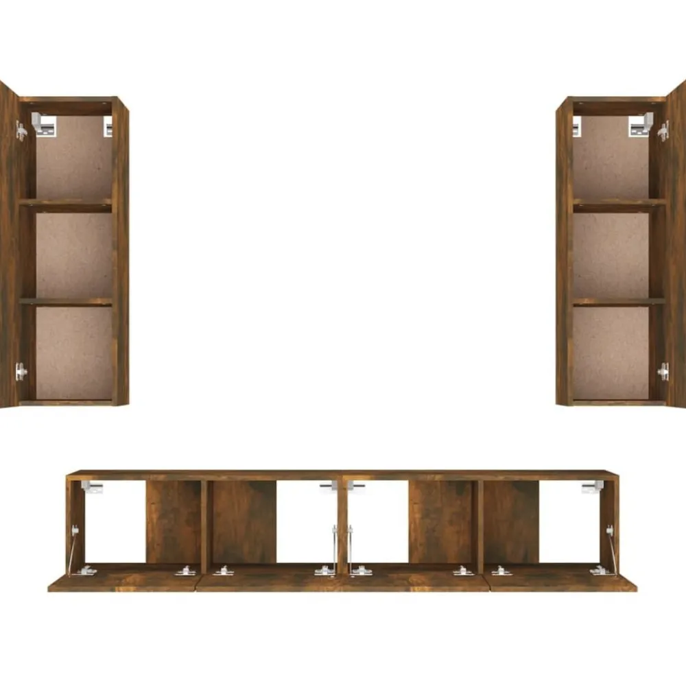 vidaXL Muebles Tv-Set de muebles de TV 4 pzas madera contrachapada