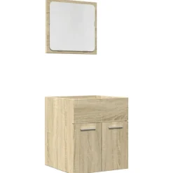 vidaXL Conjuntos De Muebles-Set de muebles de baño 2 pzas madera contrachapada