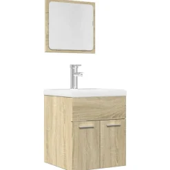 vidaXL Conjuntos De Muebles-Set de muebles de baño 2 pzas madera contrachapada