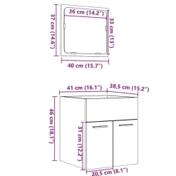 vidaXL Conjuntos De Muebles-Set de muebles de baño 2 pzas madera contrachapada