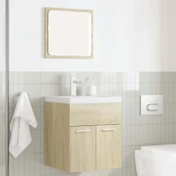 vidaXL Conjuntos De Muebles-Set de muebles de baño 2 pzas madera contrachapada