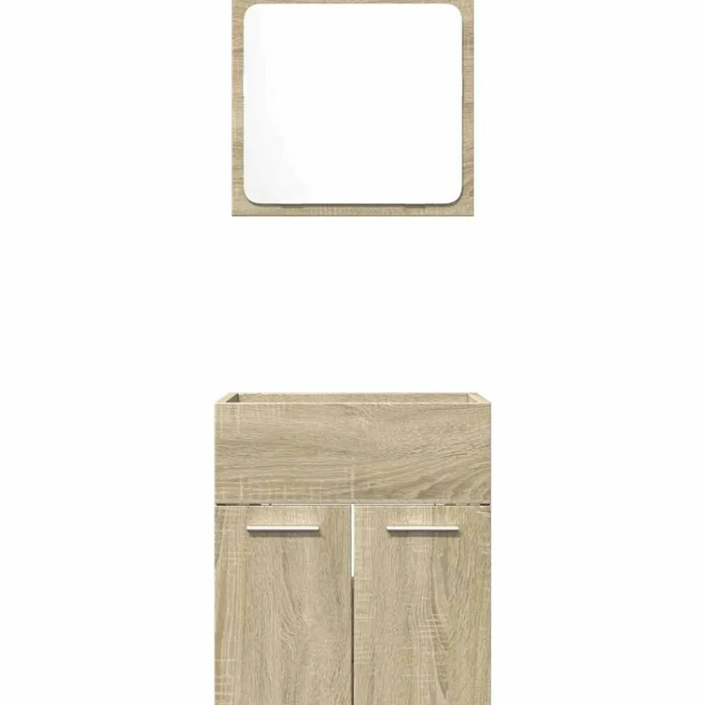 vidaXL Conjuntos De Muebles-Set de muebles de baño 2 pzas madera contrachapada