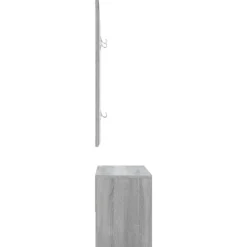vidaXL Bancos-Set de muebles de recibidor madera contrachapada