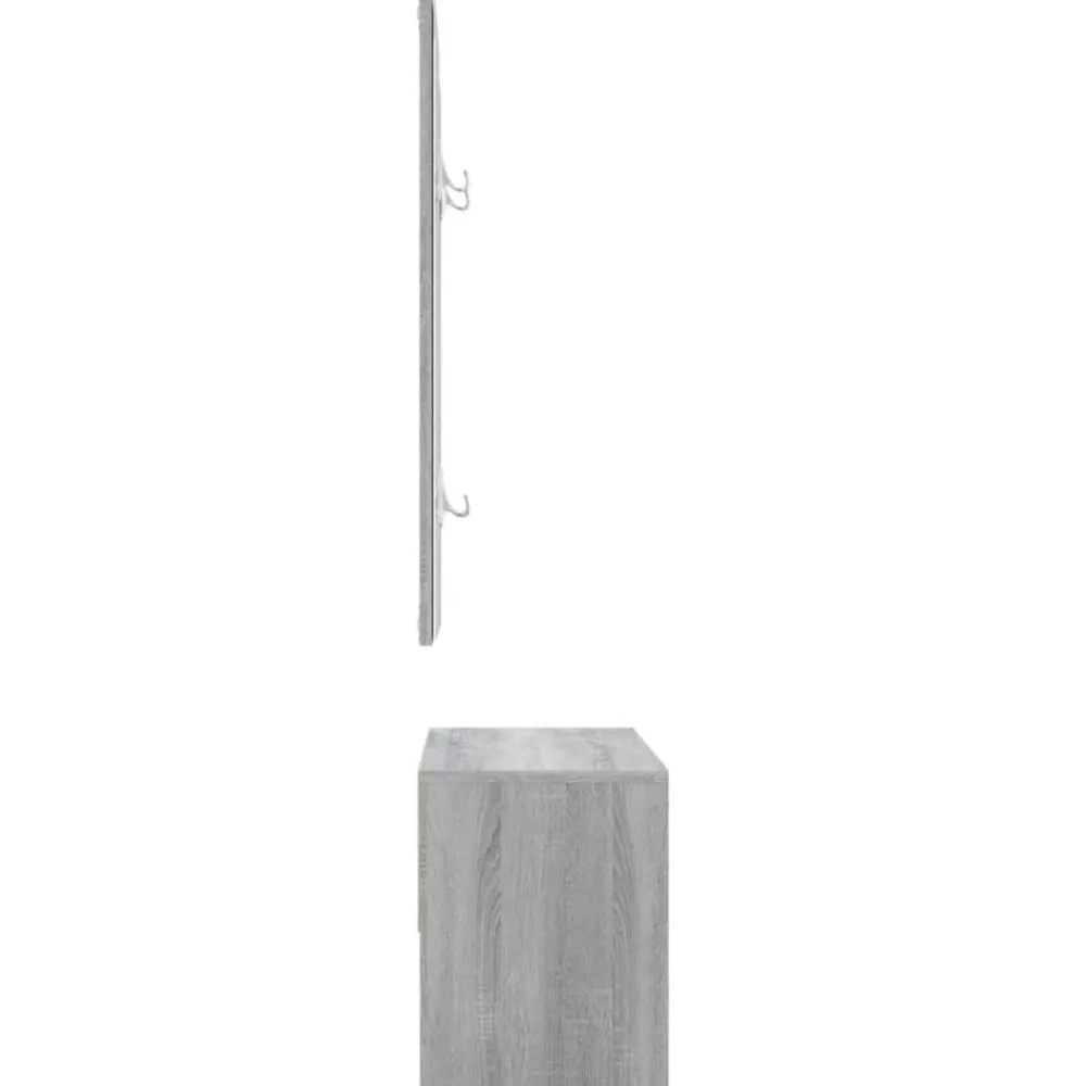 vidaXL Bancos-Set de muebles de recibidor madera contrachapada