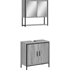 vidaXL Conjuntos De Muebles-Set de muebles de baño 2 pzas madera contrachapada